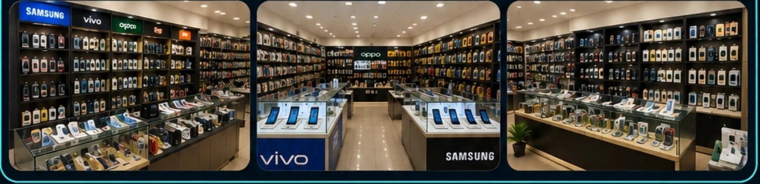 Clear inside shop and stock photographs showing counters shelves products and working area