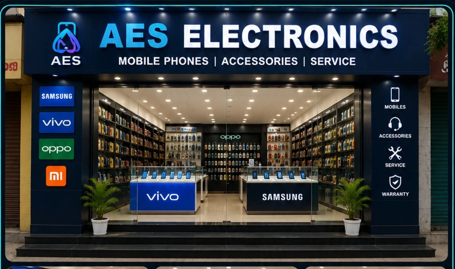 Clear outside shop photograph with visible business display board and entrance
