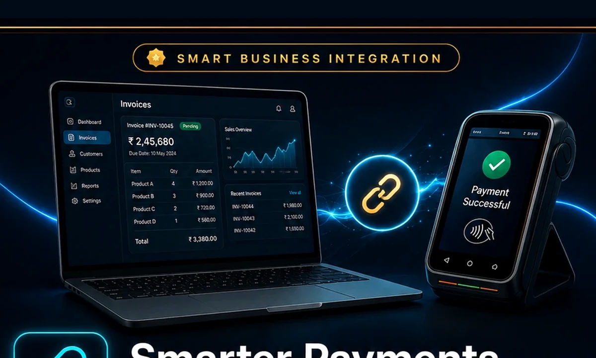 Business software connected with an EDC terminal